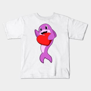 Dolphin with Heart Kids T-Shirt